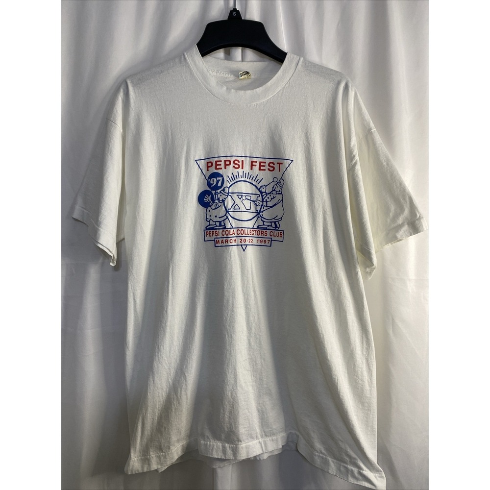 Screen Stars‎ Pepsi Fest T-Shirt Mens XL White Good 1997 Collectors Club Graphic